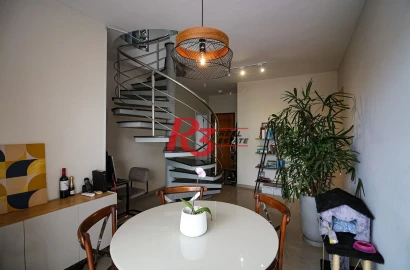 Cobertura com 3 dormitórios à venda, 157 m² por R$ 950.000,00 - Encruzilhada - Santos/SP