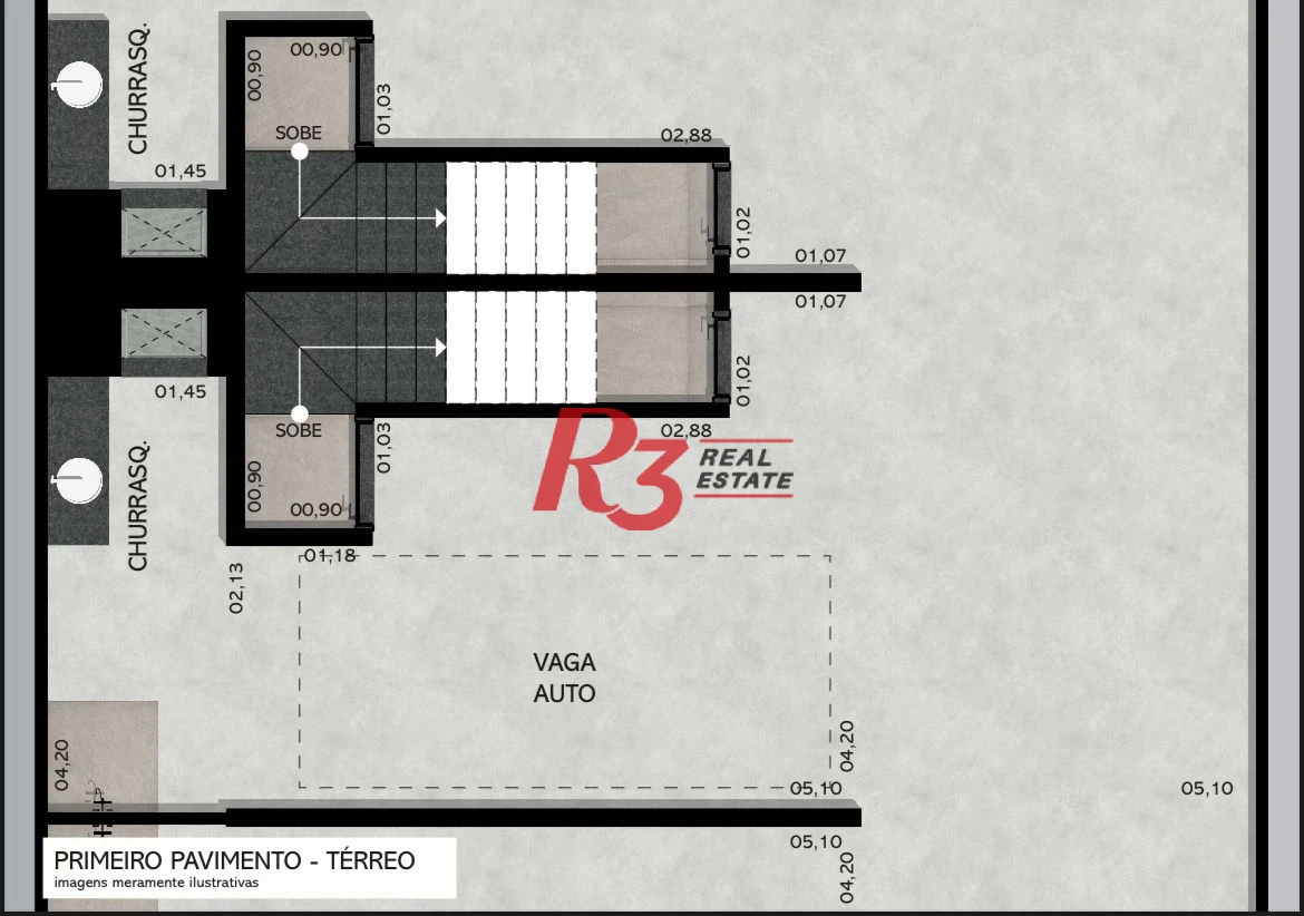 Village com 2 dormitórios à venda, 90 m² por R$ 580.000,00 - Marapé - Santos/SP