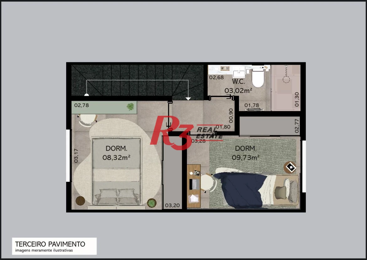 Village com 2 dormitórios à venda, 90 m² por R$ 580.000,00 - Marapé - Santos/SP