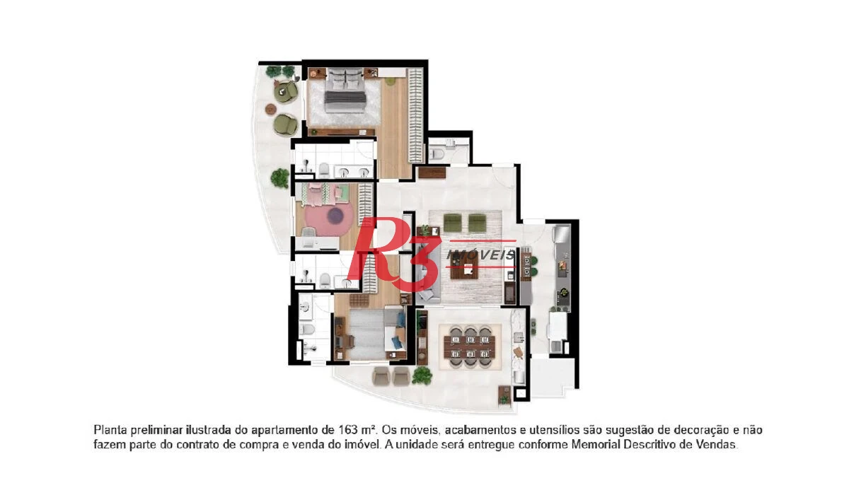 Apartamento com 3 suítes à venda, 163 m² por R$ 2.990.000 - Ponta da Praia - Santos/SP