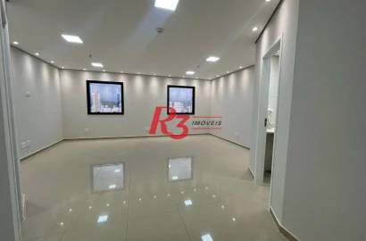 Sala, 50 m² - venda por R$ 350.000,00 ou aluguel por R$ 4.200,00/mês - Boqueirão - Santos/SP