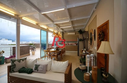 Cobertura com 4 dormitórios à venda, 430 m² por R$ 7.450.000,00 - Embaré - Santos/SP