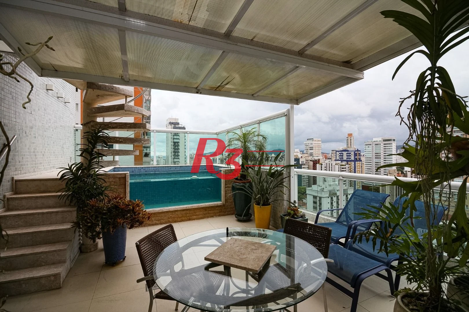 Cobertura com 4 dormitórios à venda, 430 m² por R$ 7.450.000,00 - Embaré - Santos/SP