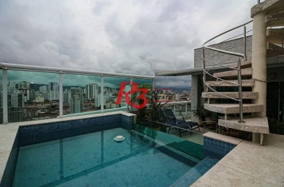 Cobertura à venda, 430 m² por R$ 7.450.000,00 - Embaré - Santos/SP