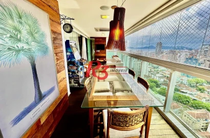 Apartamento, 191 m² - venda por R$ 2.980.000,00 ou aluguel por R$ 18.000,00/mês - Embaré - Santos/SP