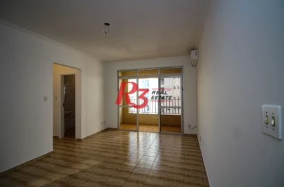 Oportunidade para locação a 1 quadra da orla da praia do Embaré, com 2 quartos, amplo, 125 m², condição especial!