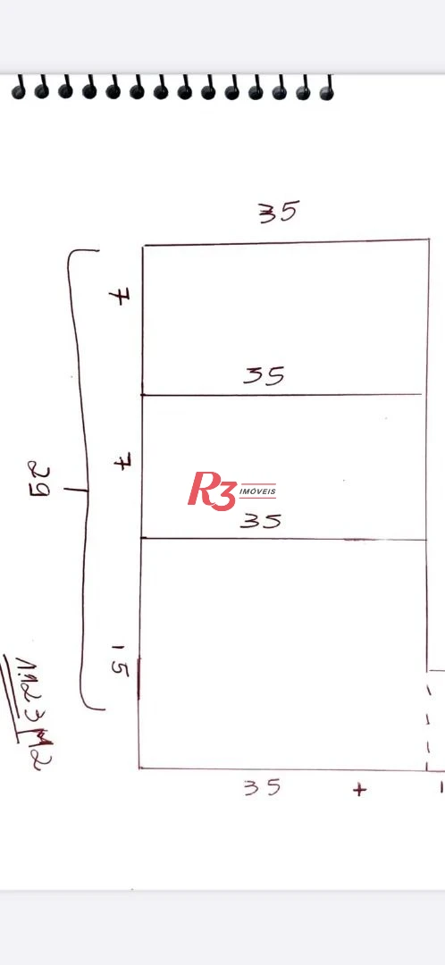Terreno à venda, 1187 m² por R$ 15.000.000,00 - Marapé - Santos/SP