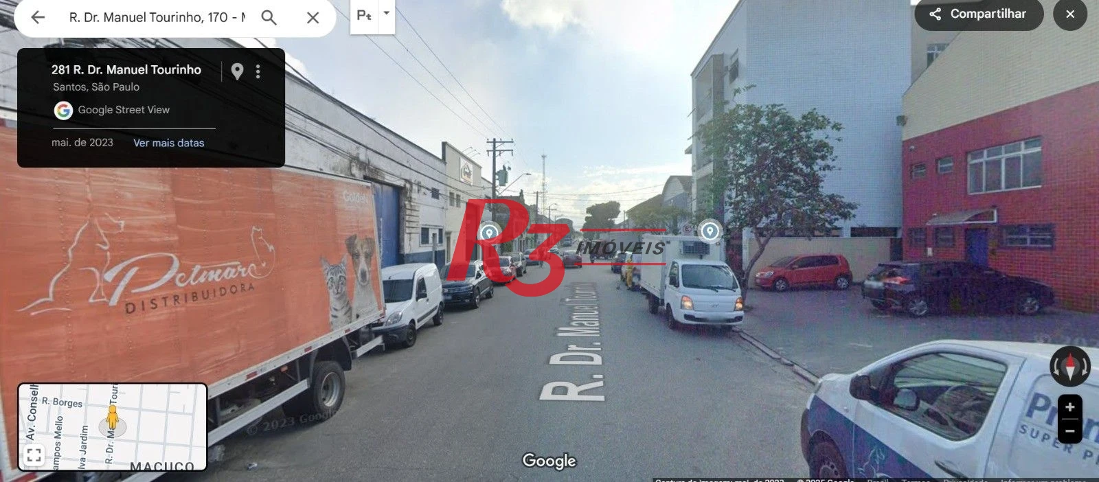 Terreno à venda, 500 m² por R$ 1.340.000,00 - Macuco - Santos/SP