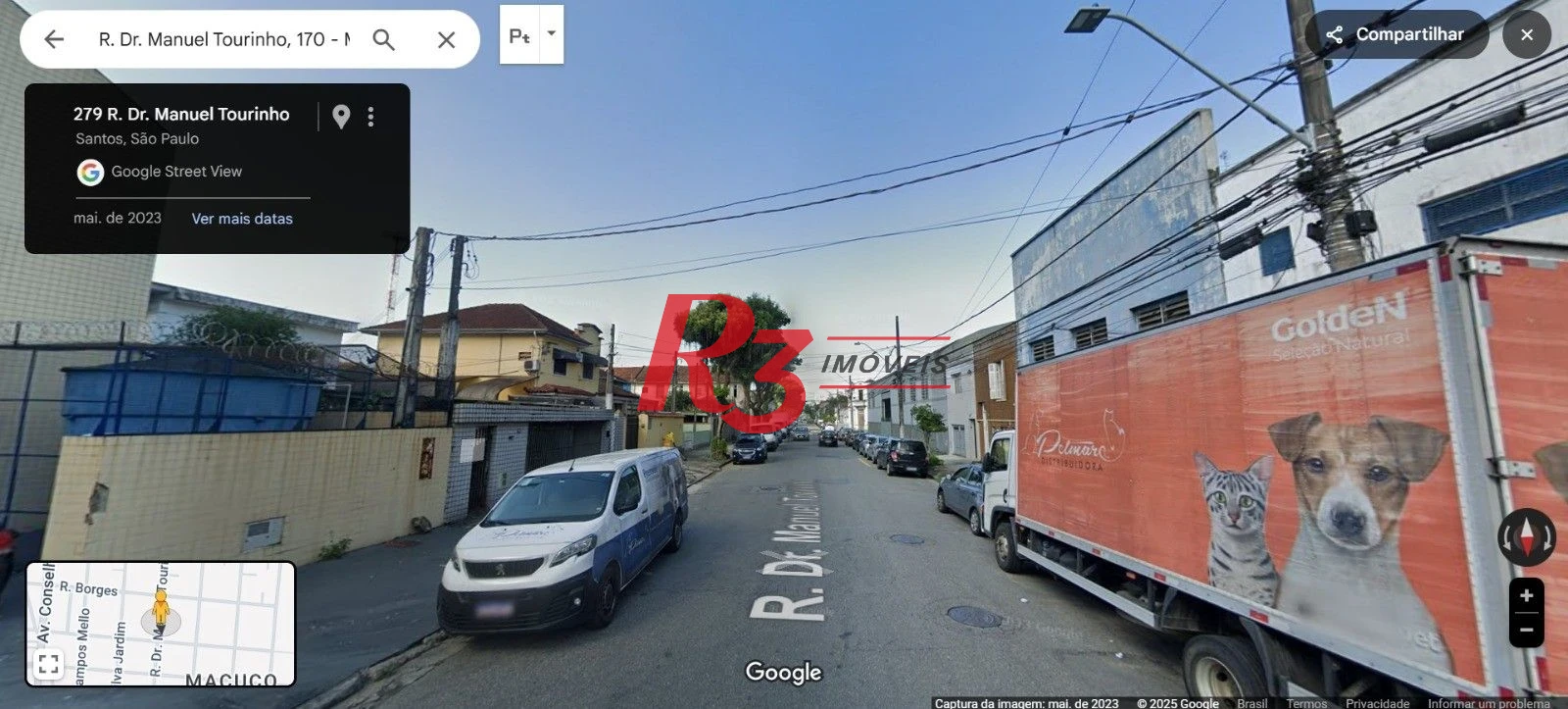Terreno à venda, 500 m² por R$ 1.340.000,00 - Macuco - Santos/SP