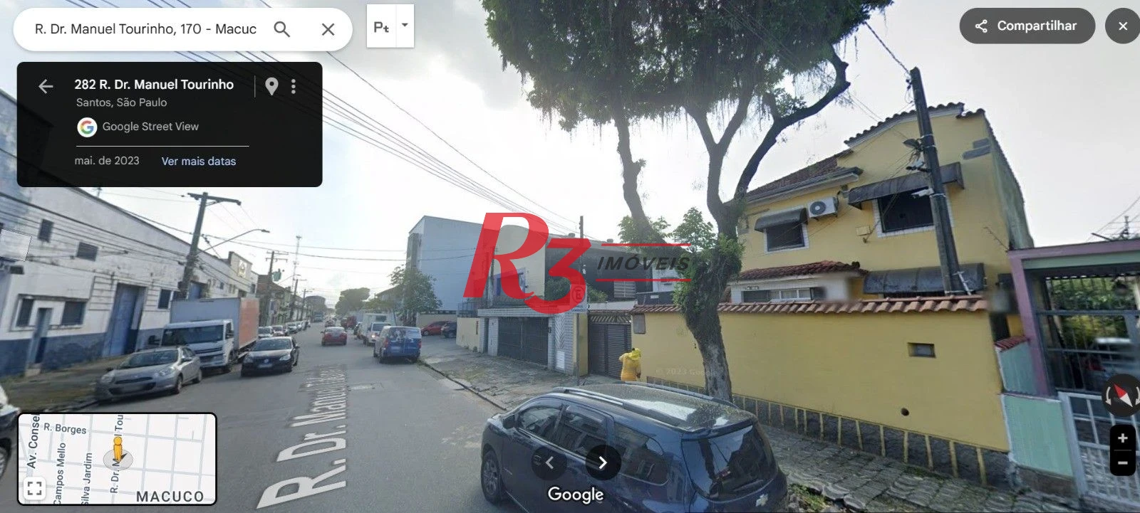 Terreno à venda, 500 m² por R$ 1.340.000,00 - Macuco - Santos/SP