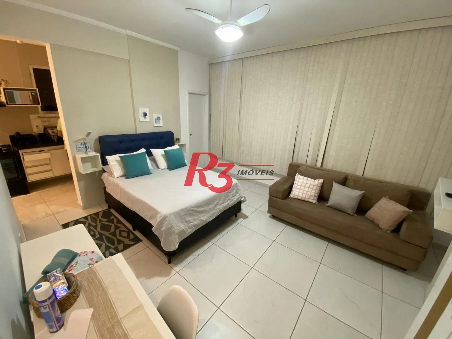 Kitnet com 1 dormitório, 29 m² - venda por R$ 320.000,00 ou aluguel por R$ 3.349,35/mês - Boa Vista - São Vicente/SP