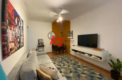 Apartamento com 2 dormitórios à venda, 70 m² por R$ 395.000,00 - Campo Grande - Santos/SP