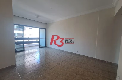 Apartamento com 1 dormitório para alugar, 66 m² por R$ 3.500,00/mês - Boqueirão - Santos/SP