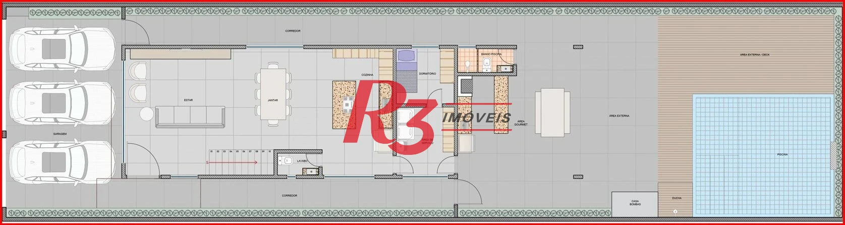 Casa à venda, 260 m² por R$ 3.180.000,00 - Embaré - Santos/SP