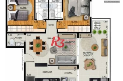 Apartamento à venda, 83 m² por R$ 1.930.000,00 - Embaré - Santos/SP