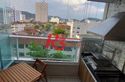 Apartamento com 2 dormitórios para alugar, 63 m² por R$ 5.890,00/mês - Campo Grande - Santos/SP