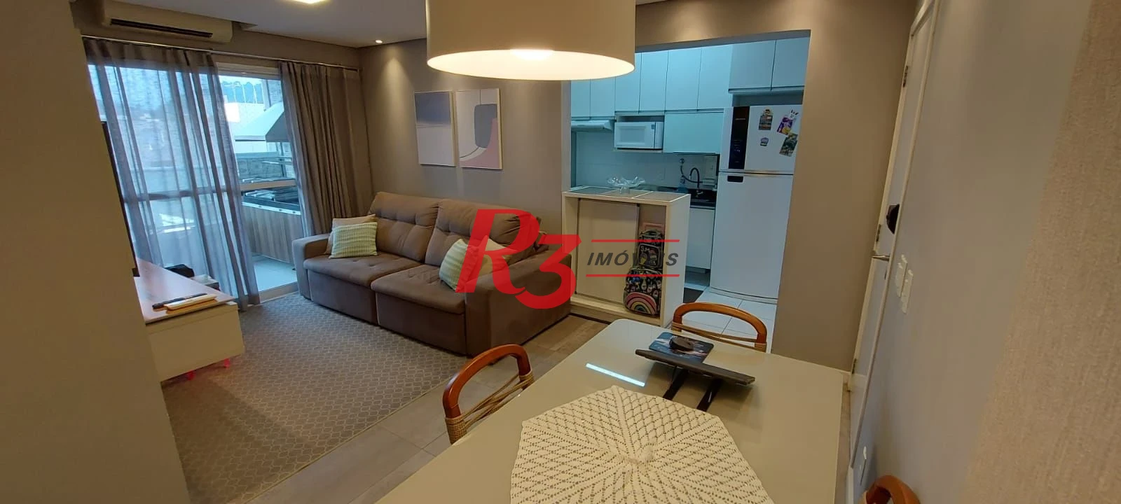 Apartamento com 2 dormitórios para alugar, 63 m² por R$ 5.890,00/mês - Campo Grande - Santos/SP