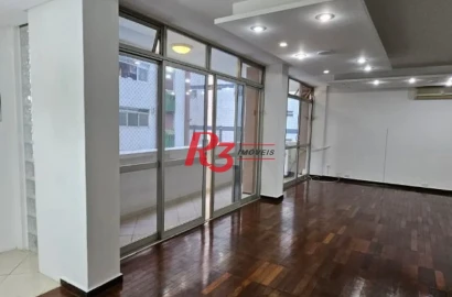 Apartamento com 3 dormitórios para alugar, 161 m² por R$ 6.000,00/mês - Gonzaga - Santos/SP