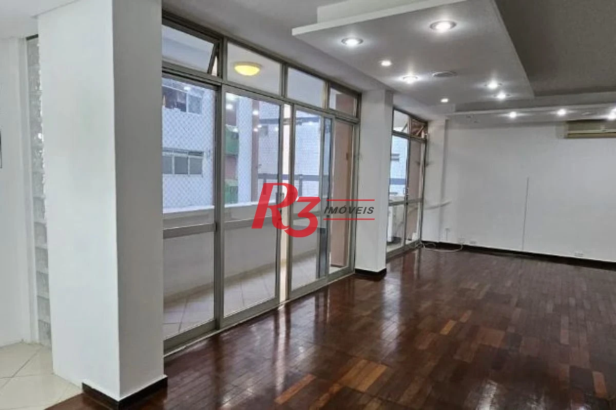 Apartamento com 3 dormitórios para alugar, 161 m² por R$ 6.000,00/mês - Gonzaga - Santos/SP