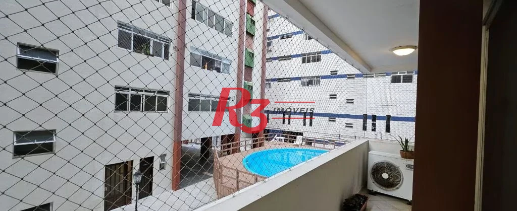 Apartamento com 3 dormitórios para alugar, 161 m² por R$ 6.000,00/mês - Gonzaga - Santos/SP
