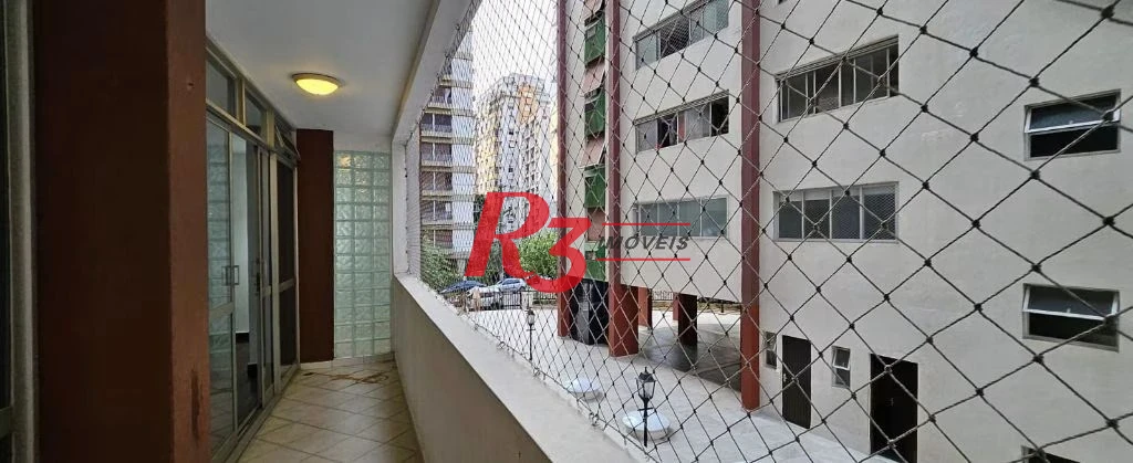 Apartamento com 3 dormitórios para alugar, 161 m² por R$ 6.000,00/mês - Gonzaga - Santos/SP