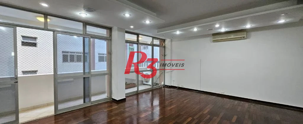 Apartamento com 3 dormitórios para alugar, 161 m² por R$ 6.000,00/mês - Gonzaga - Santos/SP