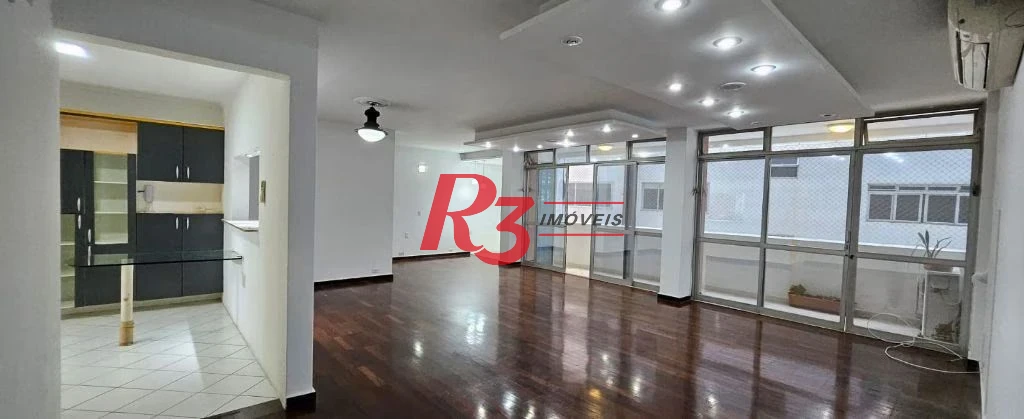 Apartamento com 3 dormitórios para alugar, 161 m² por R$ 6.000,00/mês - Gonzaga - Santos/SP