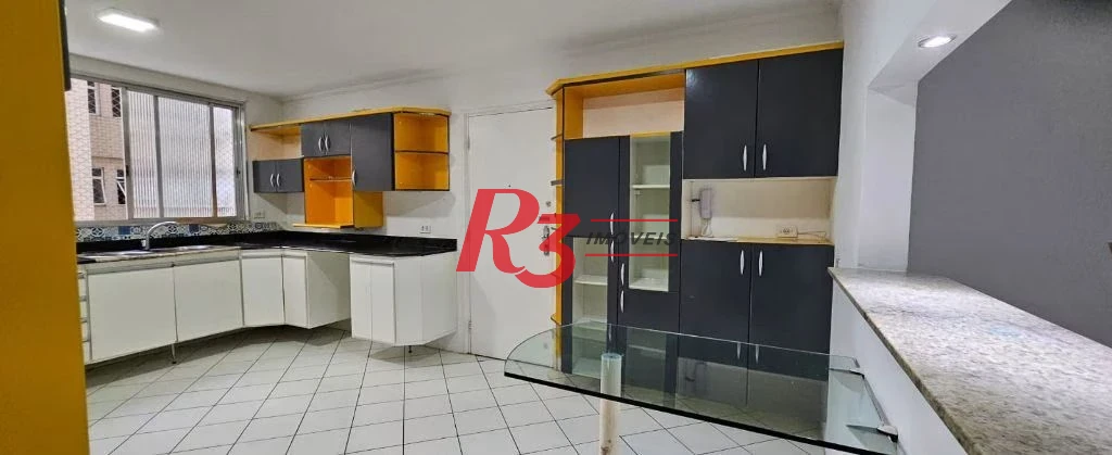 Apartamento com 3 dormitórios para alugar, 161 m² por R$ 6.000,00/mês - Gonzaga - Santos/SP