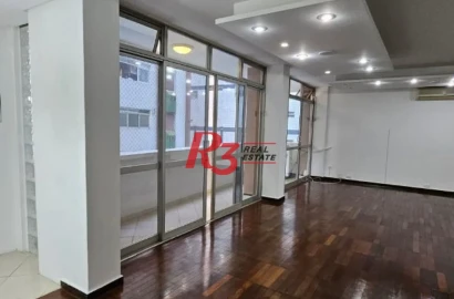 Apartamento com 3 dormitórios para alugar, 161 m² por R$ 6.500,00/mês - Gonzaga - Santos/SP