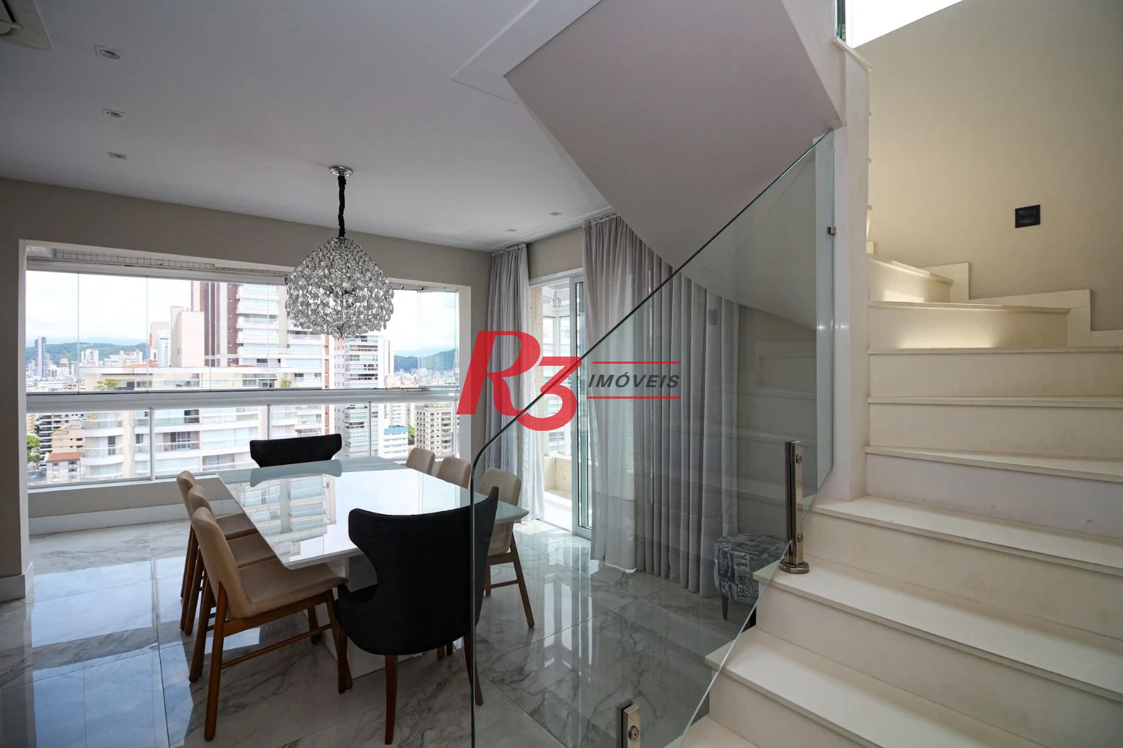 Apartamento Duplex com 3 dormitórios, 217 m² - venda por R$ 3.800.000,00 ou aluguel por R$ 35.000,00/mês - Boqueirão - Santos/SP