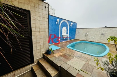 Cobertura com 4 dormitórios à venda, 332 m² por R$ 3.000.000,00 - Gonzaga - Santos/SP