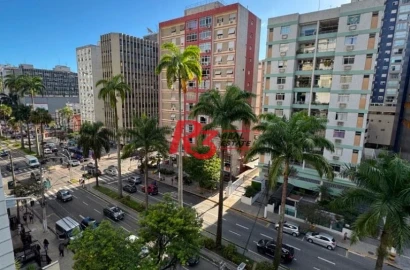Apartamento com 3 dormitórios para alugar, 147 m² por R$ 6.500,02/mês - Gonzaga - Santos/SP