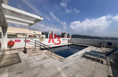 Flat com 1 dormitório à venda, 36 m² por R$ 583.000,00 - Gonzaga - Santos/SP
