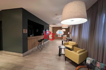 Flat com 1 dormitório à venda, 36 m² por R$ 600.000,00 - Gonzaga - Santos/SP