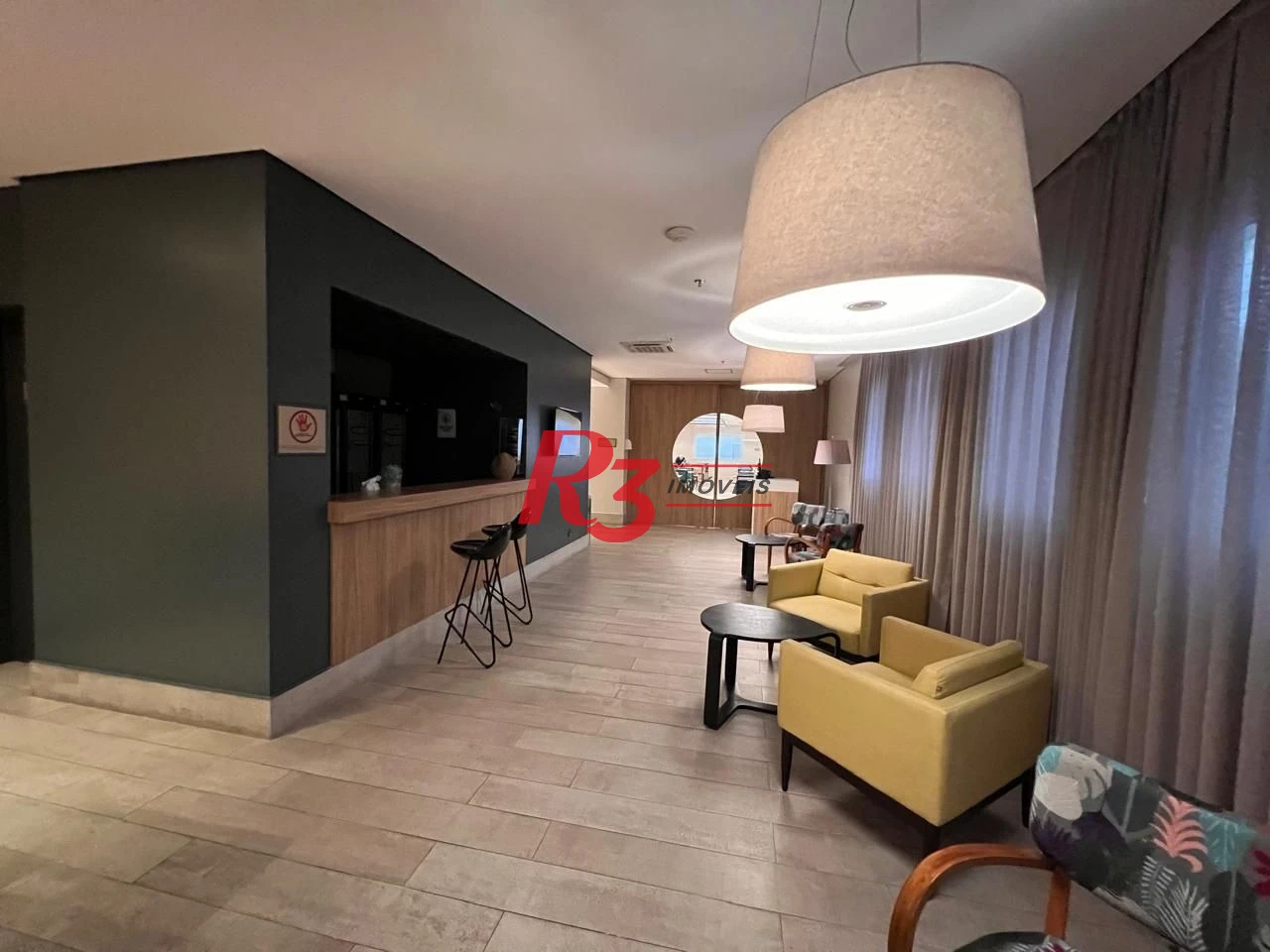 Flat com 1 dormitório à venda, 36 m² por R$ 600.000,00 - Gonzaga - Santos/SP