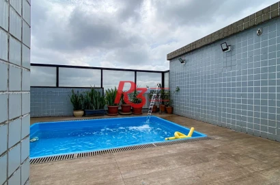 Cobertura Triplex com 3 dormitórios à venda, 300 m² por R$ 1.750.000 - Aparecida - Santos/SP