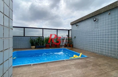 Cobertura Triplex com 3 dormitórios à venda, 300 m² por R$ 1.750.000 - Aparecida - Santos/SP