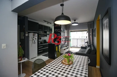 Apartamento com 2 quartos à venda, 63 m² por R$ 700.000 - Marapé - Santos/SP