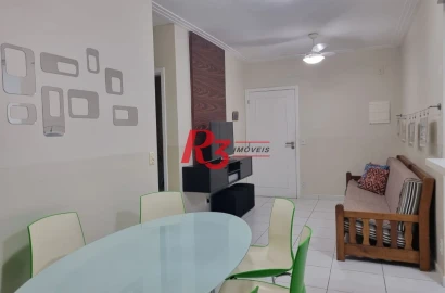 Apartamento com 2 dormitórios para alugar, 64 m² por R$ 4.980,00/mês - Marapé - Santos/SP