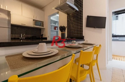 Apartamento com 1 dormitório à venda, 55 m² por R$ 590.000,00 - Pompéia - Santos/SP