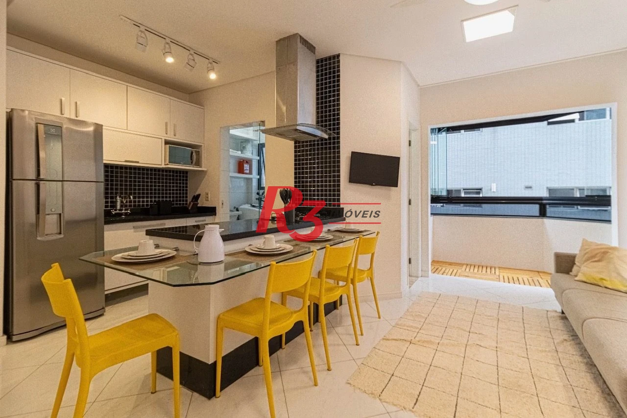Apartamento com 1 dormitório à venda, 55 m² por R$ 590.000,00 - Pompéia - Santos/SP