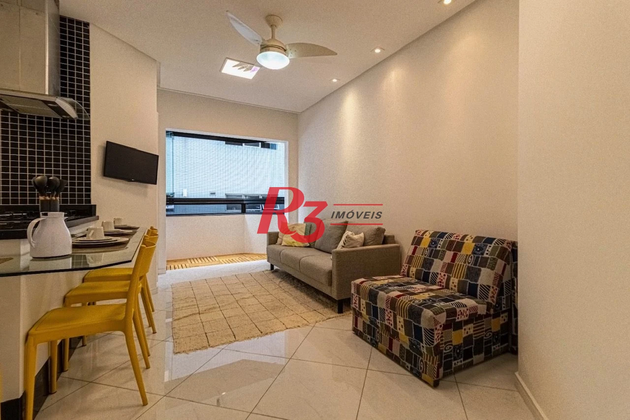 Apartamento com 1 dormitório à venda, 55 m² por R$ 590.000,00 - Pompéia - Santos/SP