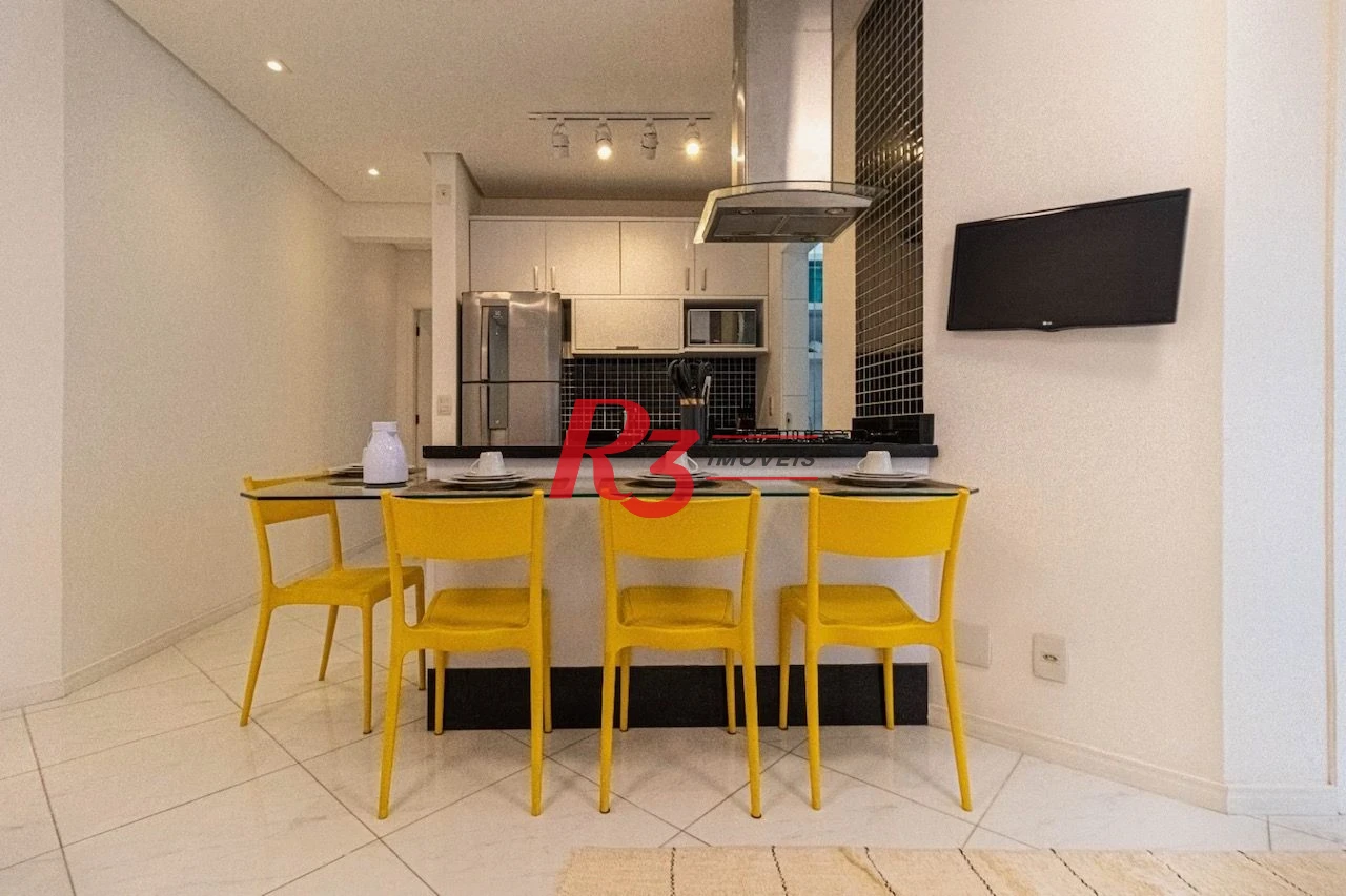 Apartamento com 1 dormitório à venda, 55 m² por R$ 590.000,00 - Pompéia - Santos/SP