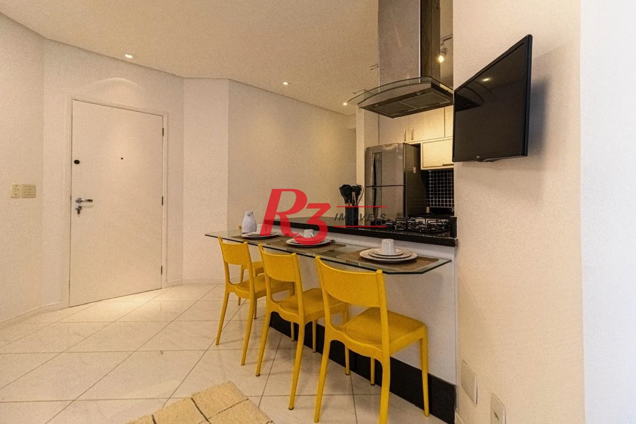 Apartamento com 1 dormitório à venda, 55 m² por R$ 590.000,00 - Pompéia - Santos/SP