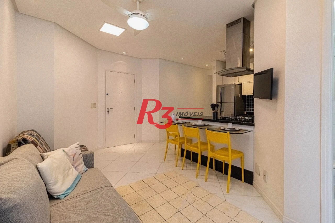 Apartamento com 1 dormitório à venda, 55 m² por R$ 590.000,00 - Pompéia - Santos/SP