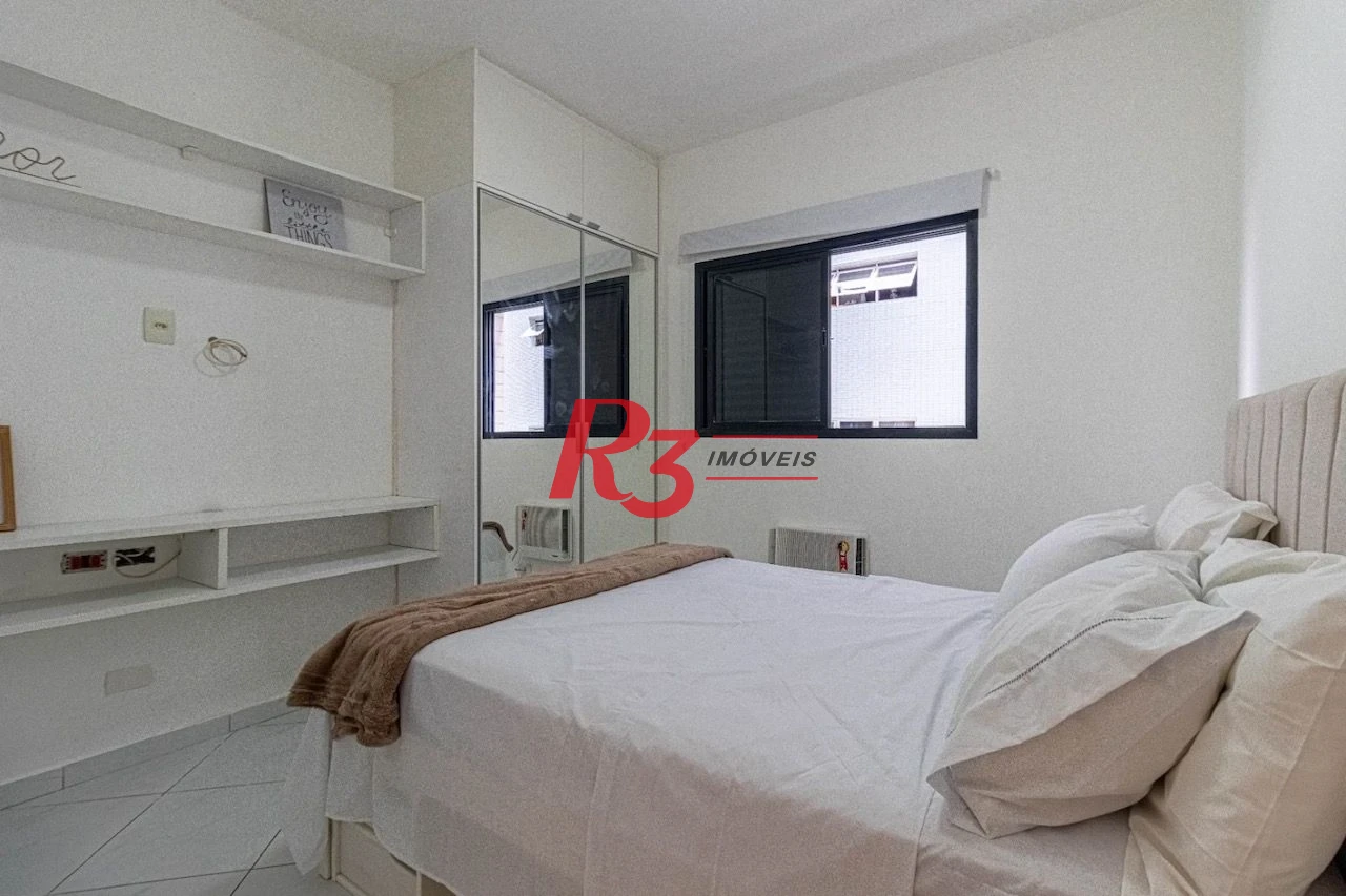 Apartamento com 1 dormitório à venda, 55 m² por R$ 590.000,00 - Pompéia - Santos/SP