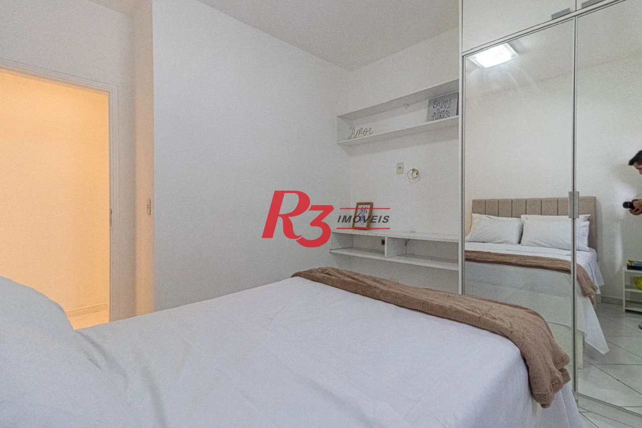 Apartamento com 1 dormitório à venda, 55 m² por R$ 590.000,00 - Pompéia - Santos/SP