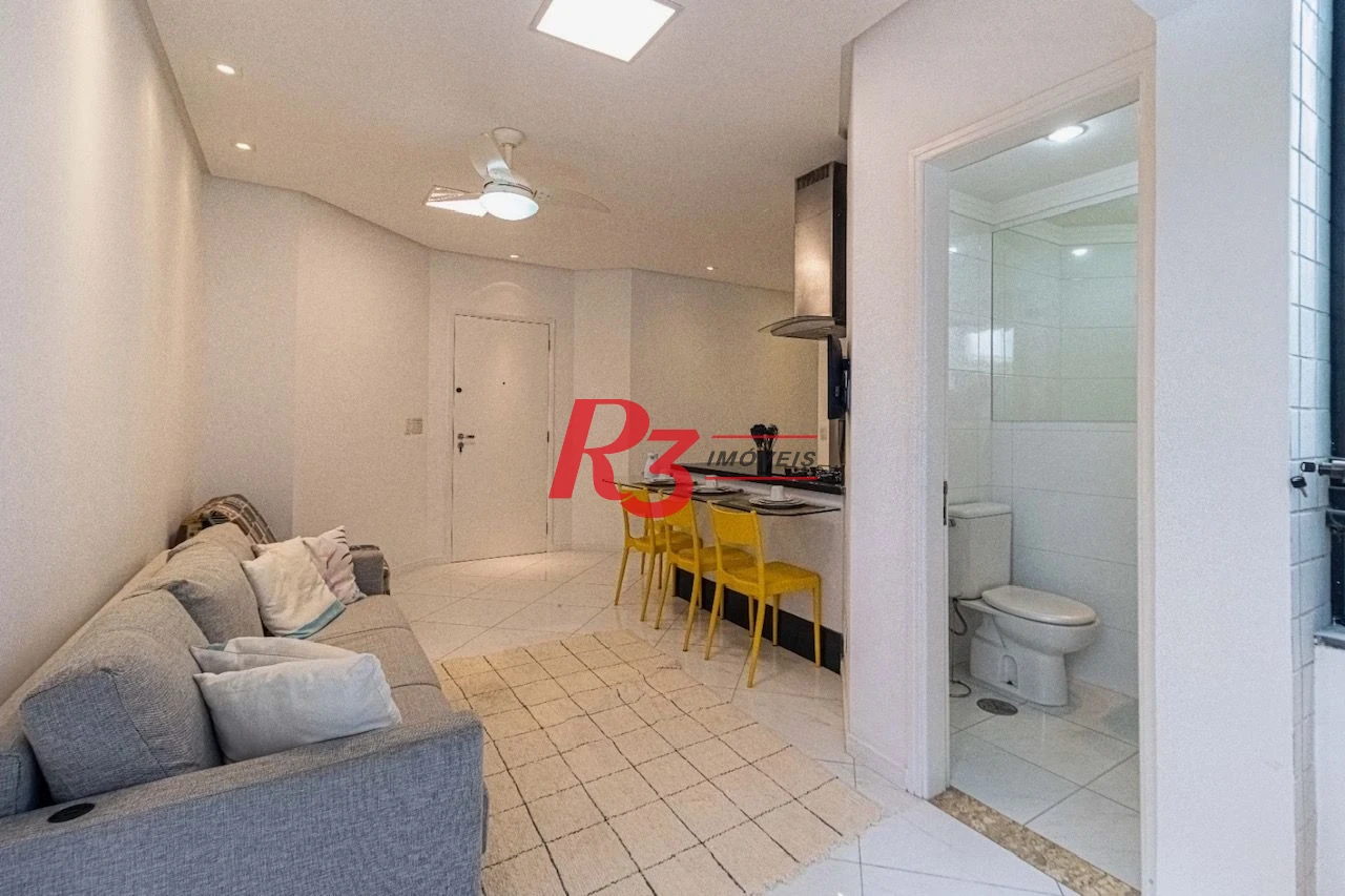 Apartamento com 1 dormitório à venda, 55 m² por R$ 590.000,00 - Pompéia - Santos/SP