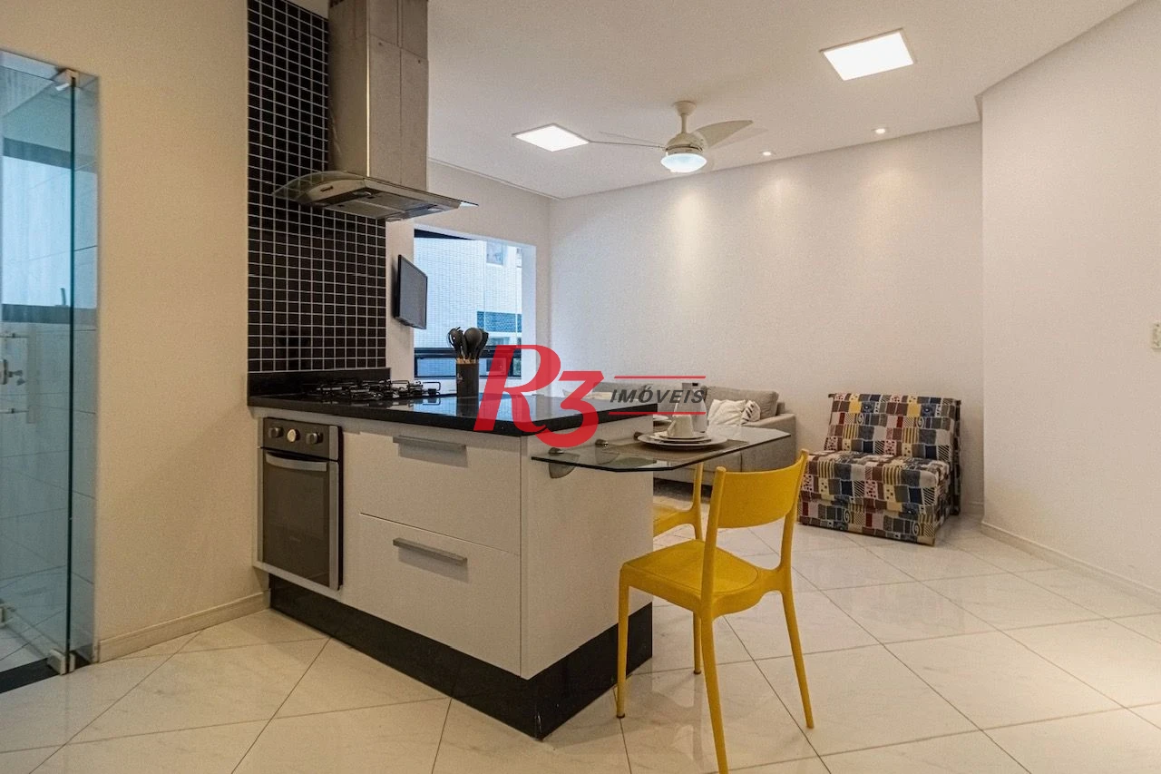 Apartamento com 1 dormitório à venda, 55 m² por R$ 590.000,00 - Pompéia - Santos/SP