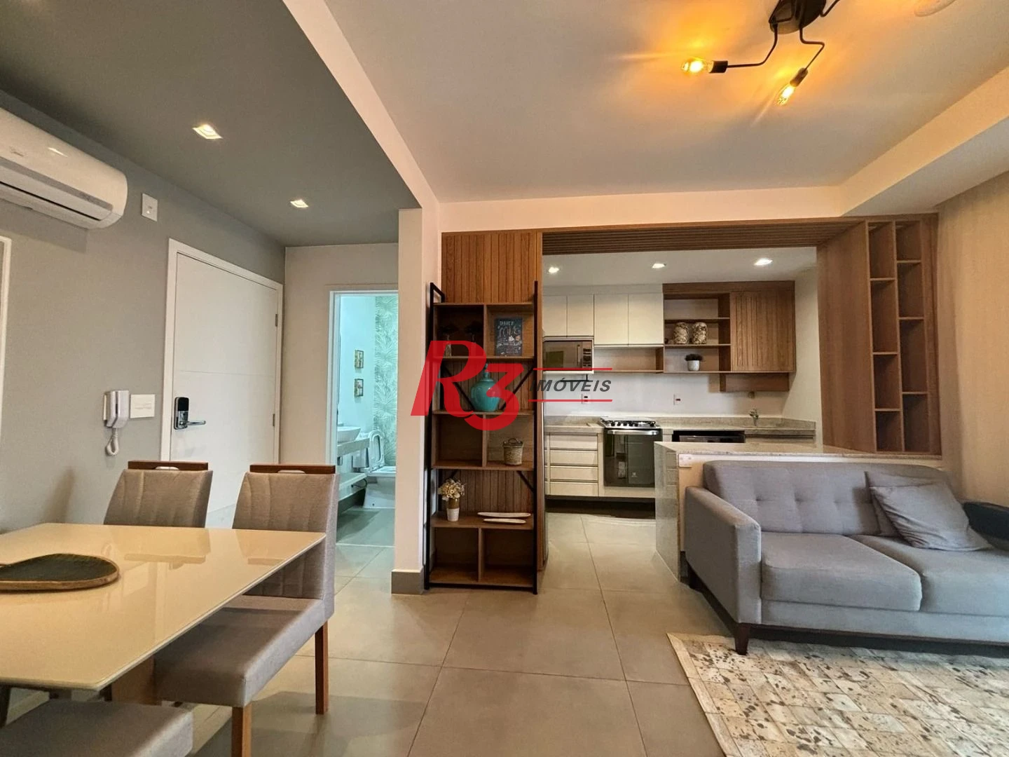 Apartamento com 1 dormitório para alugar, 54 m² por R$ 6.000,02/mês - Boqueirão - Santos/SP